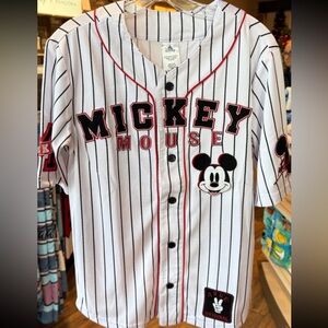 XL 2025 Disney Parks Mickey Mouse Stripe Baseball Jersey #28 Men’s Unisex Adult